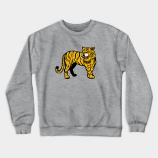 Retro Tiger Cartoon Crewneck Sweatshirt